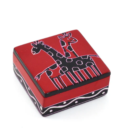 Giraffe Soapstone Box