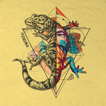 Geometric Tattoo Gecko