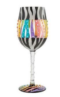 Painted Wine Glass