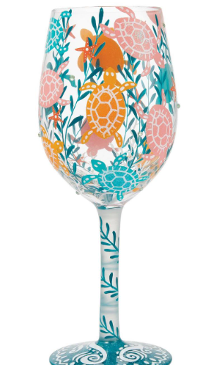 Painted Wine Glass