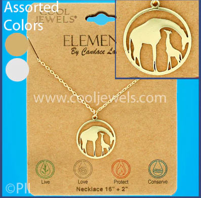 Giraffe and Baby Necklace