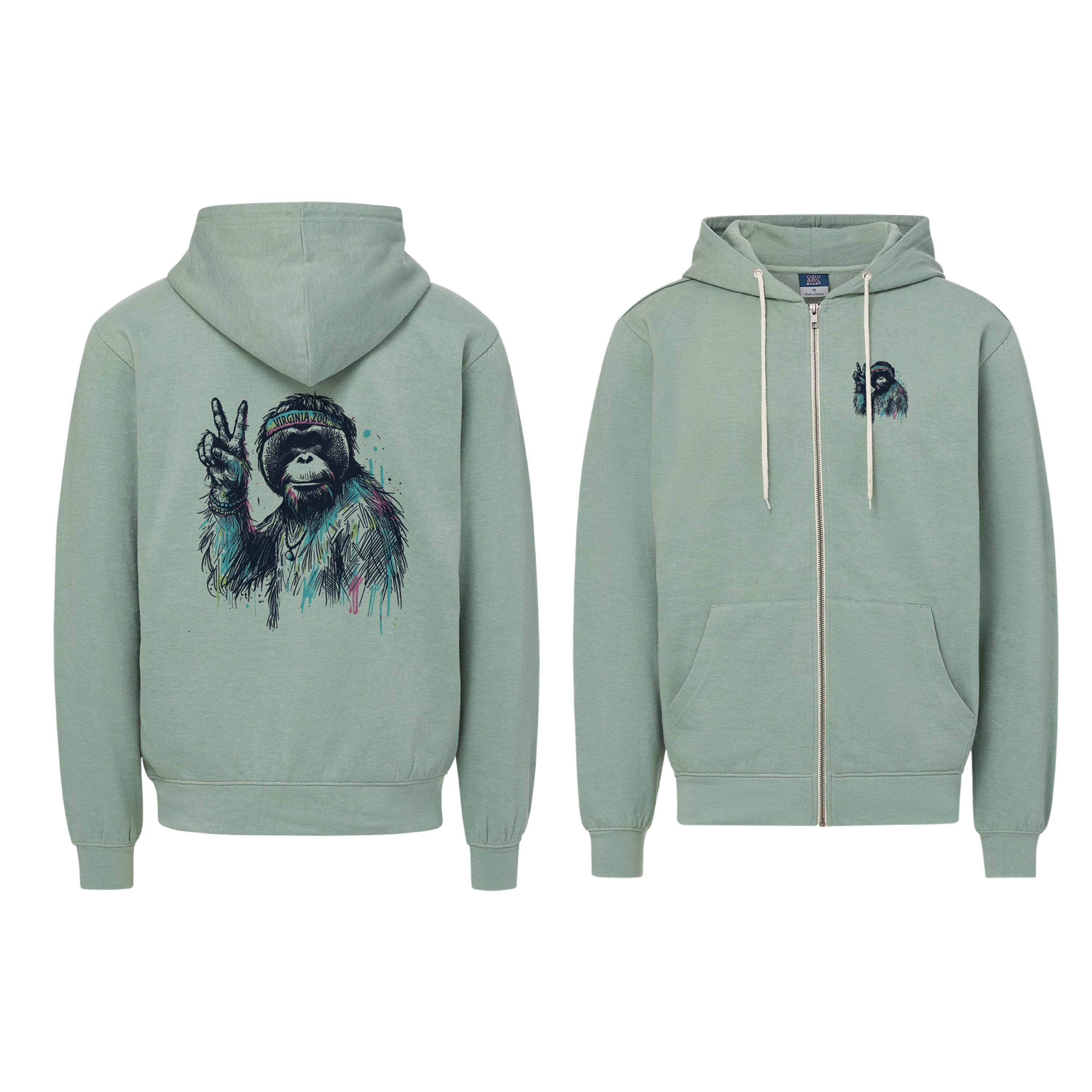 Orangutan Peace Out Zip UP