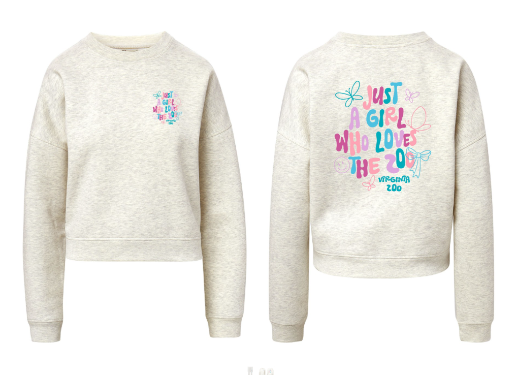 Just A Girl Vintage Fleece Crew