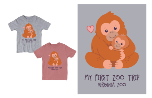 My First Zoo Trip Orangutan Toddler Tee