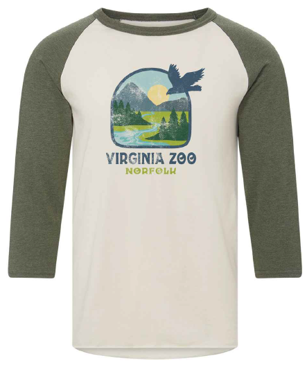 VA Zoo Eagle Baseball Tee