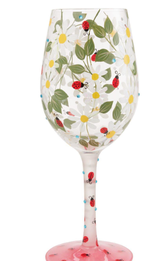 Painted Wine Glass