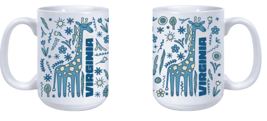 Giraffe & Floral Sublimation Drinkware