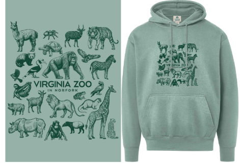Assorted Animal Peace Fleece Hoodie