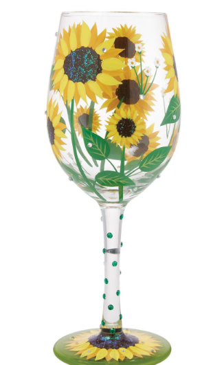 Painted Wine Glass