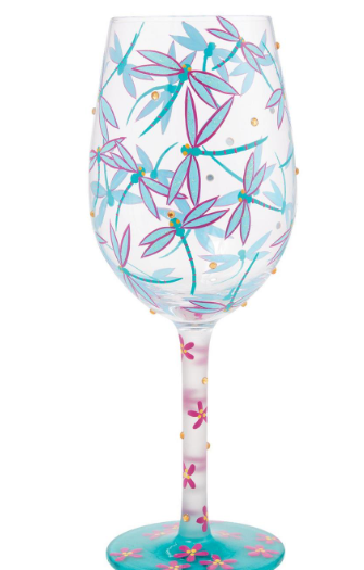 Painted Wine Glass
