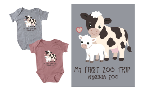 My First Zoo Trip Cow Onesie