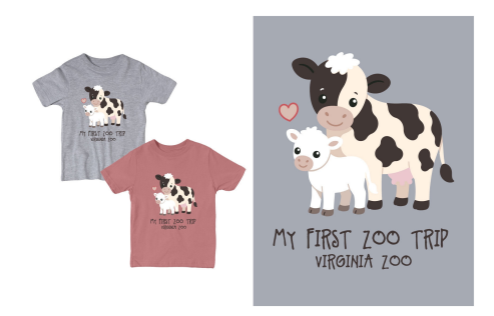 My First Zoo Trip Cow Toddler T-Shirt