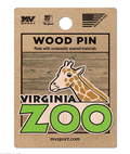 Virginia Zoo Wooden Enamel Pin