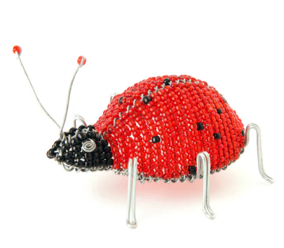 Beaded Ladybug Sculpture